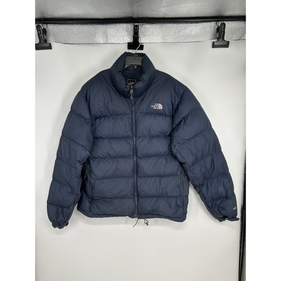 The North Face Goose Down Puffer Jacket Insulated Navy Blue Nupste Mens Large - Picture 1 of 9